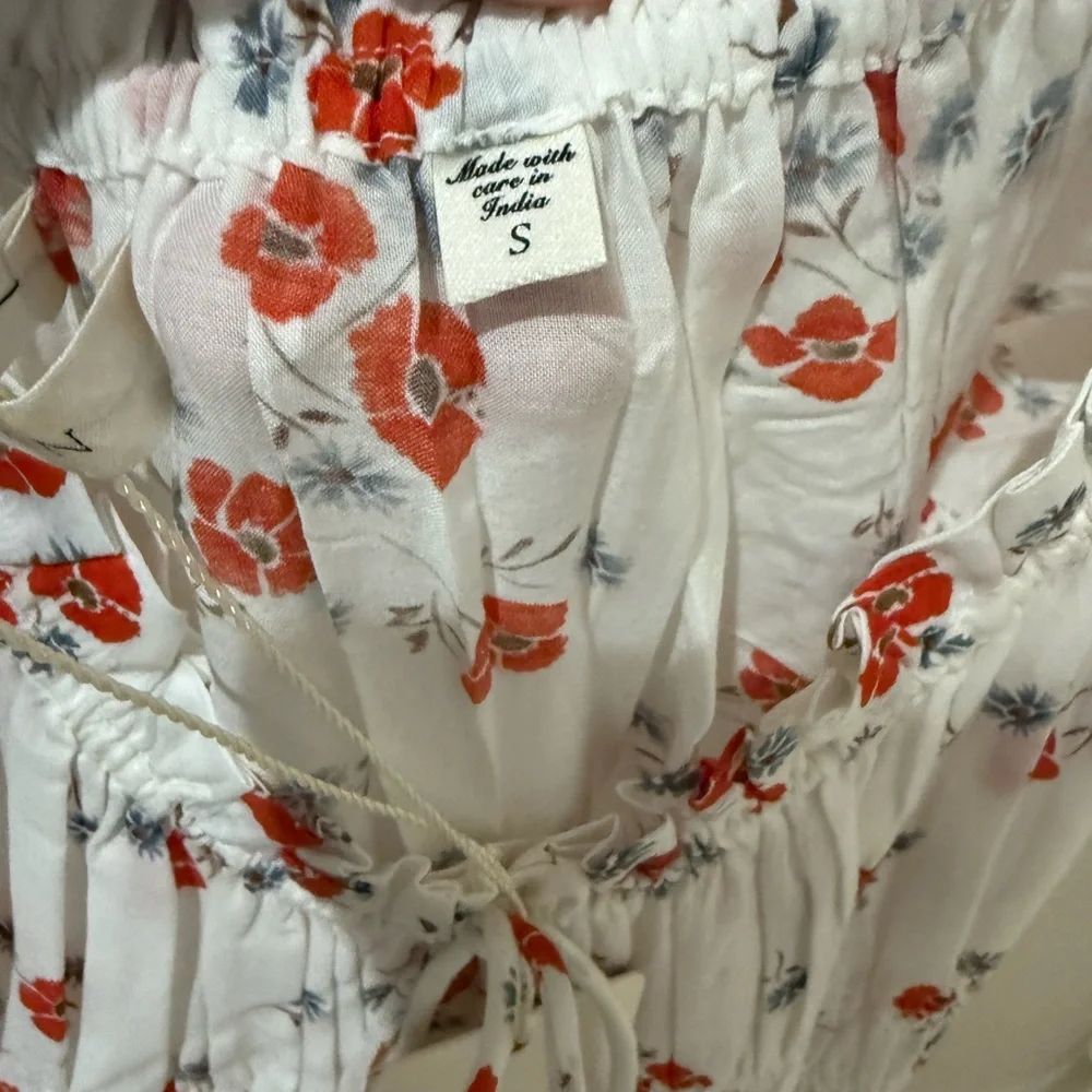Doen ischia Floral White Dress NWT - Picture 5 of 7